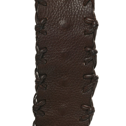 Christian Dior Suede Crystal Studded Saddle Bag Dark Brown 8 of 8