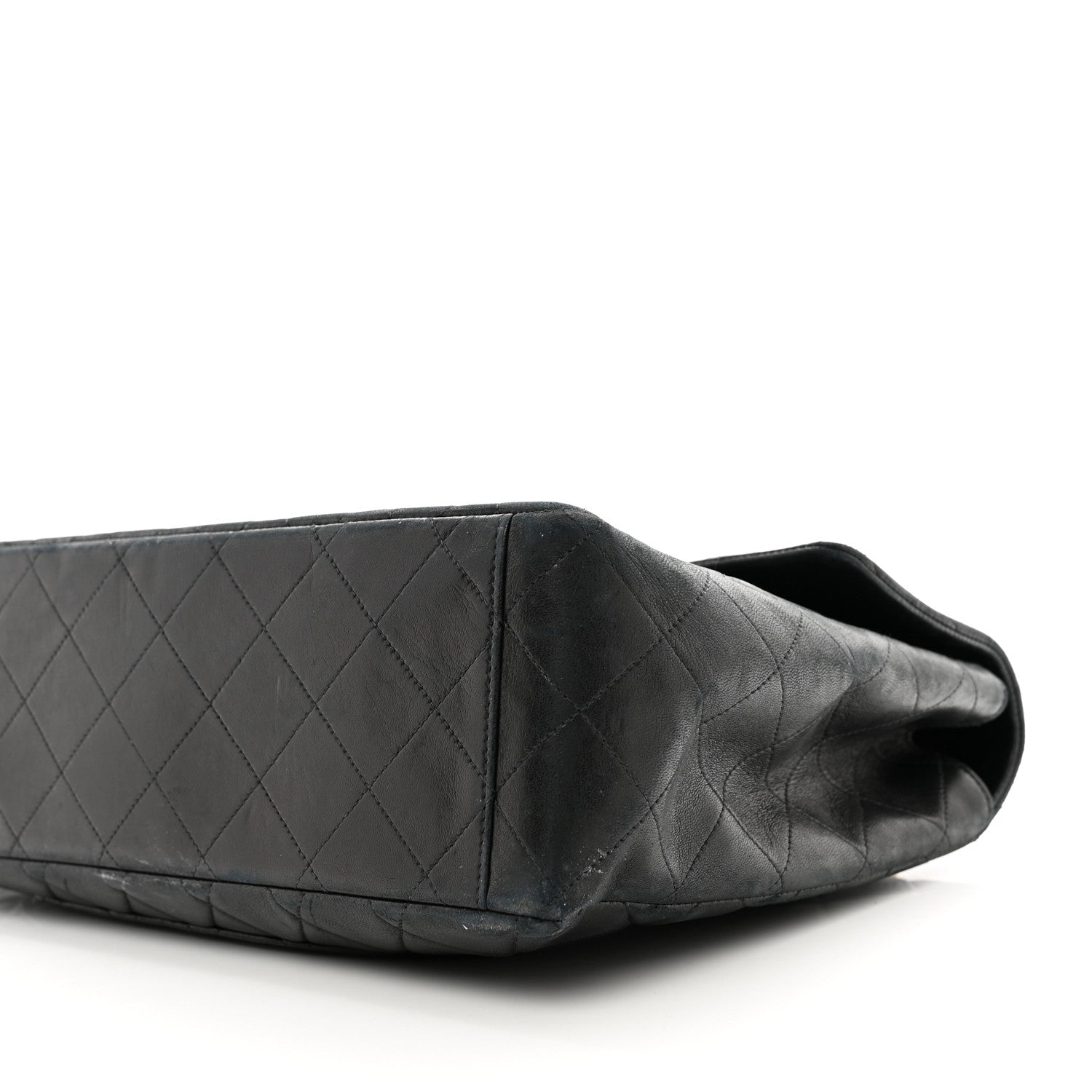 Chanel Lambskin Quilted XL Jumbo Single Flap Black 10 of 14