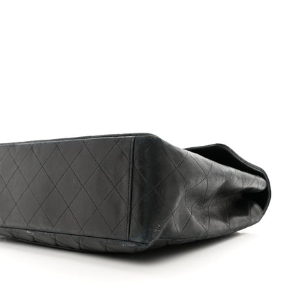 Chanel Lambskin Quilted XL Jumbo Single Flap Black 10 of 14