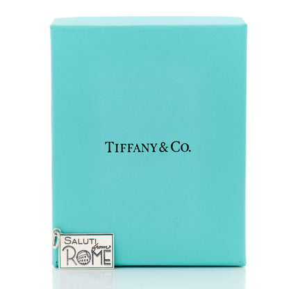 Tiffany Sterling Silver Enamel Rome Postcard Charm Blue 5 of 5