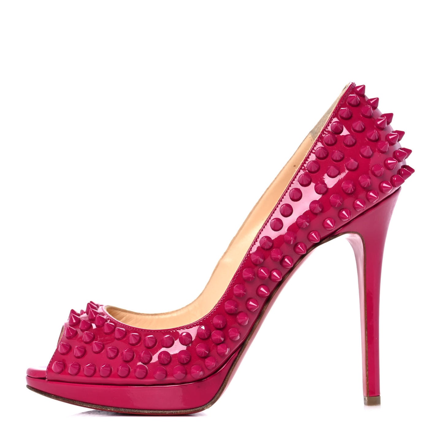 Patent Yolanda Spikes 120 Pumps 37 Grenadine