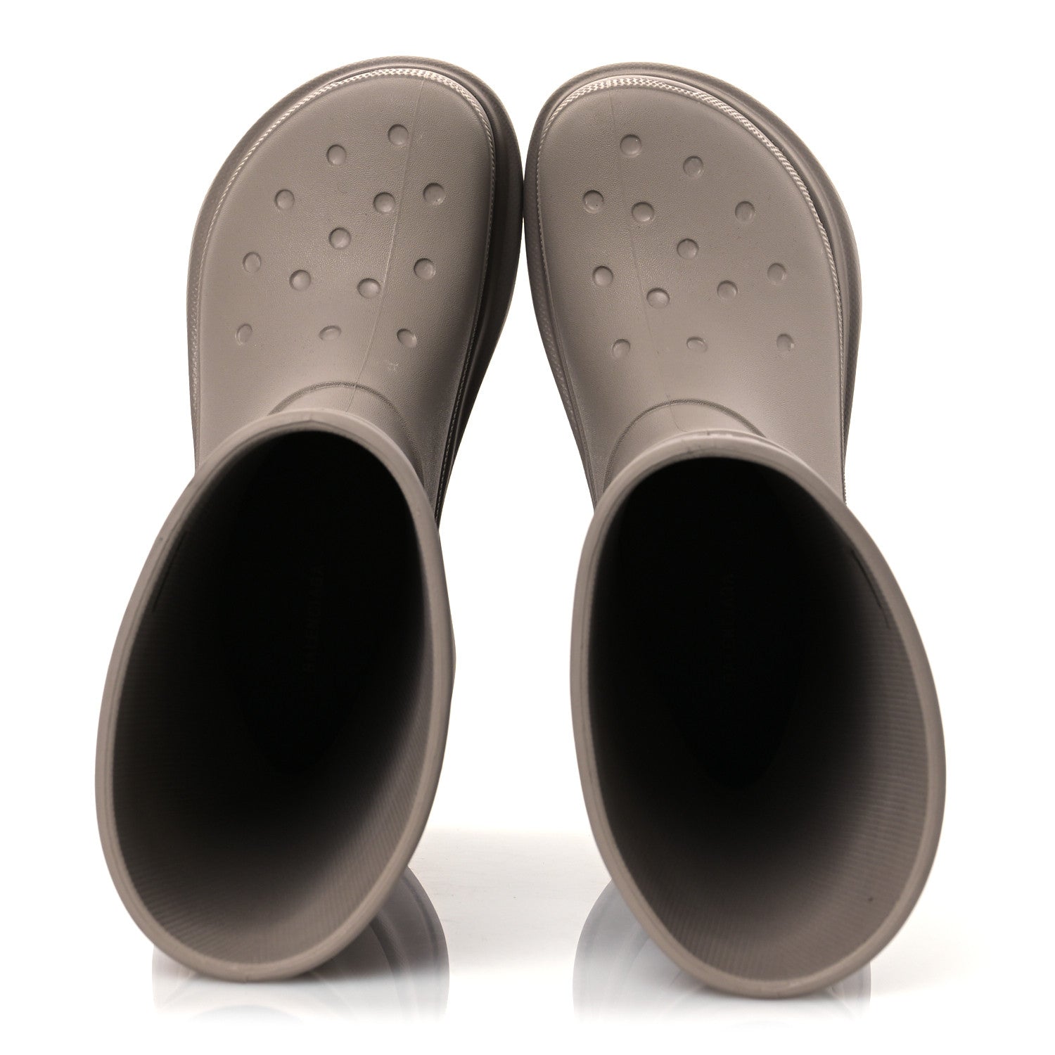 Balenciaga X CROCS Rubber Womens Rain Boots 39 Beige 2 of 12