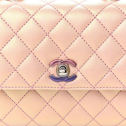 Chanel Iridescent Caviar Quilted Mini Coco Handle Flap Pink 8 of 11