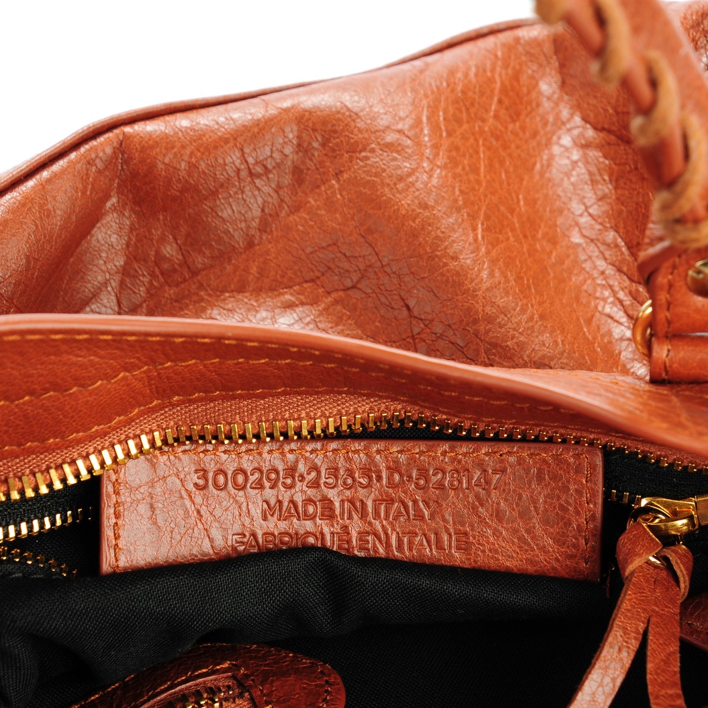 Agneau Classic Gold Hardware Mini City Marron Cognac