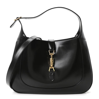 Gucci Boarded Dyana Lux Calfskin Medium Jackie 1961 Hobo Black 1 of 10
