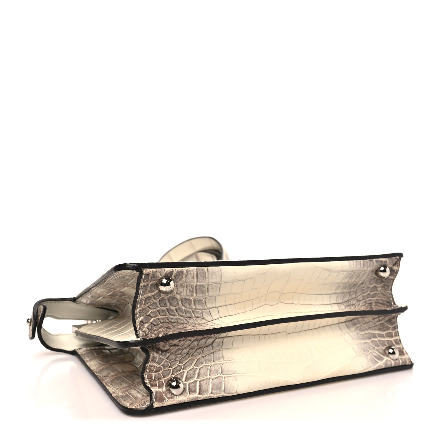 Shiny Crocodile Small Peekaboo I SEE U Satchel White