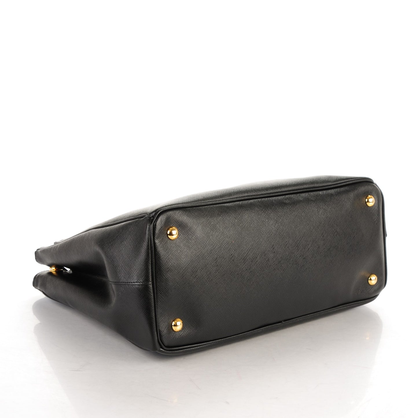Saffiano Large Galleria Double Zip Tote Black