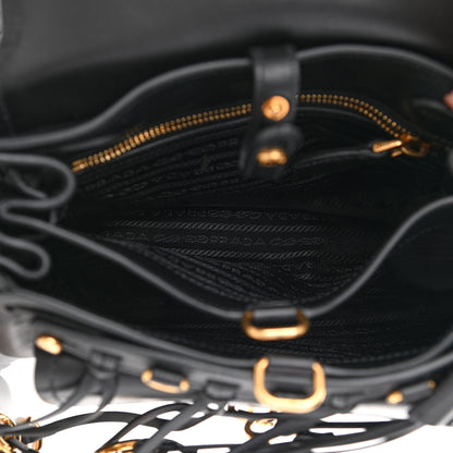 Prada Saffiano Cuir Calf Corsaire Bag Black 5 of 9