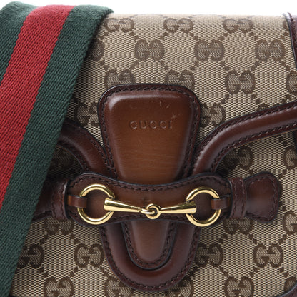 Gucci Monogram Small Lady Web Shoulder Bag Beige Cuir 12 of 12