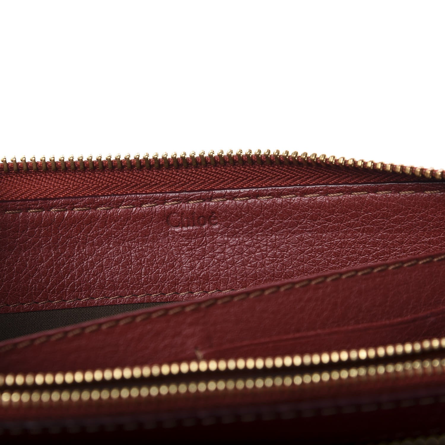 Chloe Grained Calfskin Marcie Long Zip Around Wallet Red 9 of 14