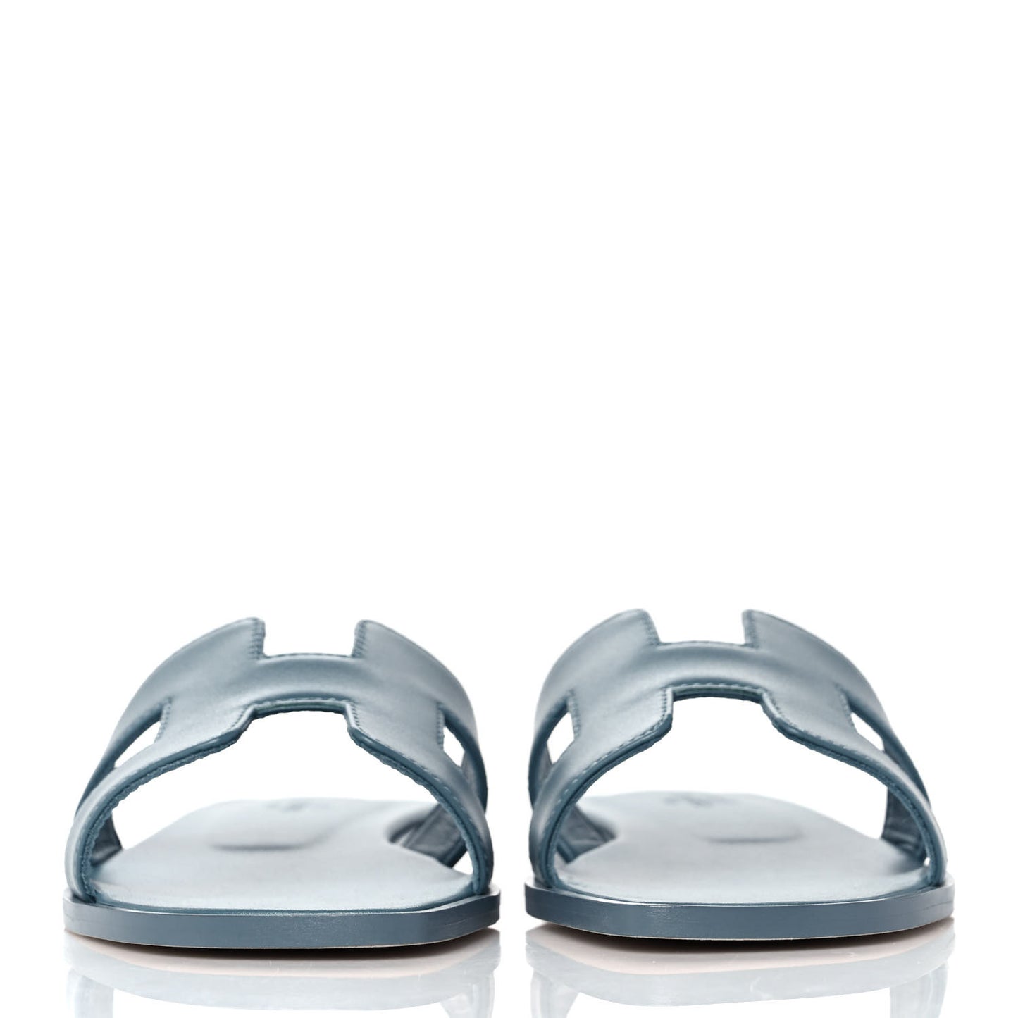 Box Calfskin Oran Sandals 37 Bleu Pinede