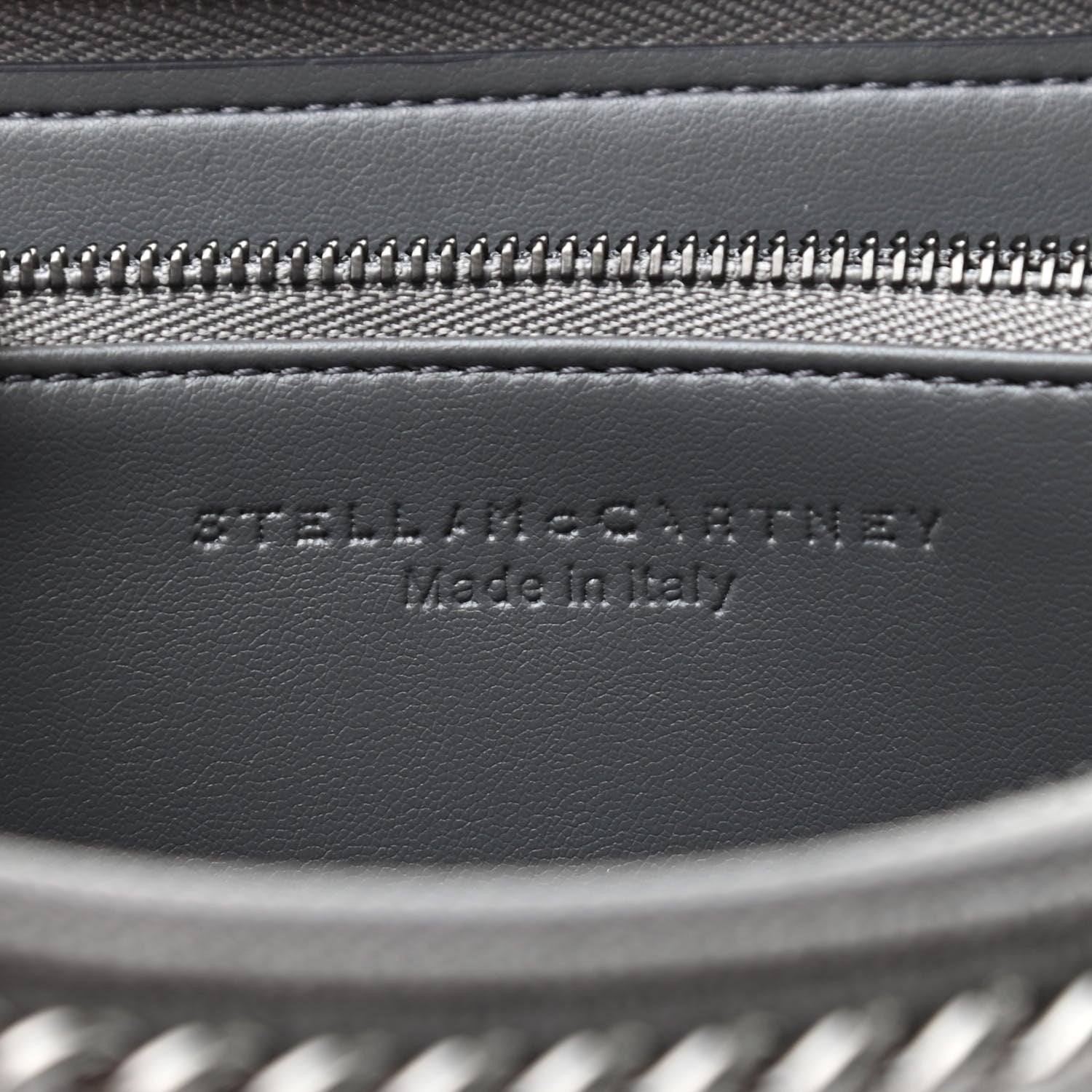 Stella McCartney Shaggy Deer Falabella Zip Around Wallet Grey 6 of 7