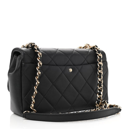 Chanel Lambskin Quilted Resin Bi-Color Chain Flap Bag Black 3 of 13
