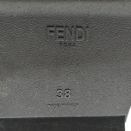 Fendi Stretch Yarn FF Stiff Band Rockoko Sneakers 38 Black White Tobacco 6 of 9