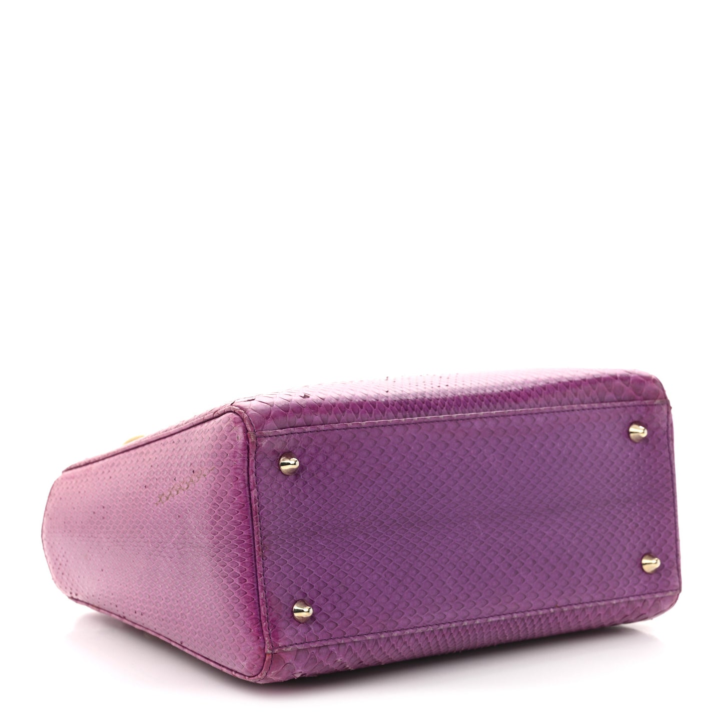 Snakeskin Medium Lady Dior Purple