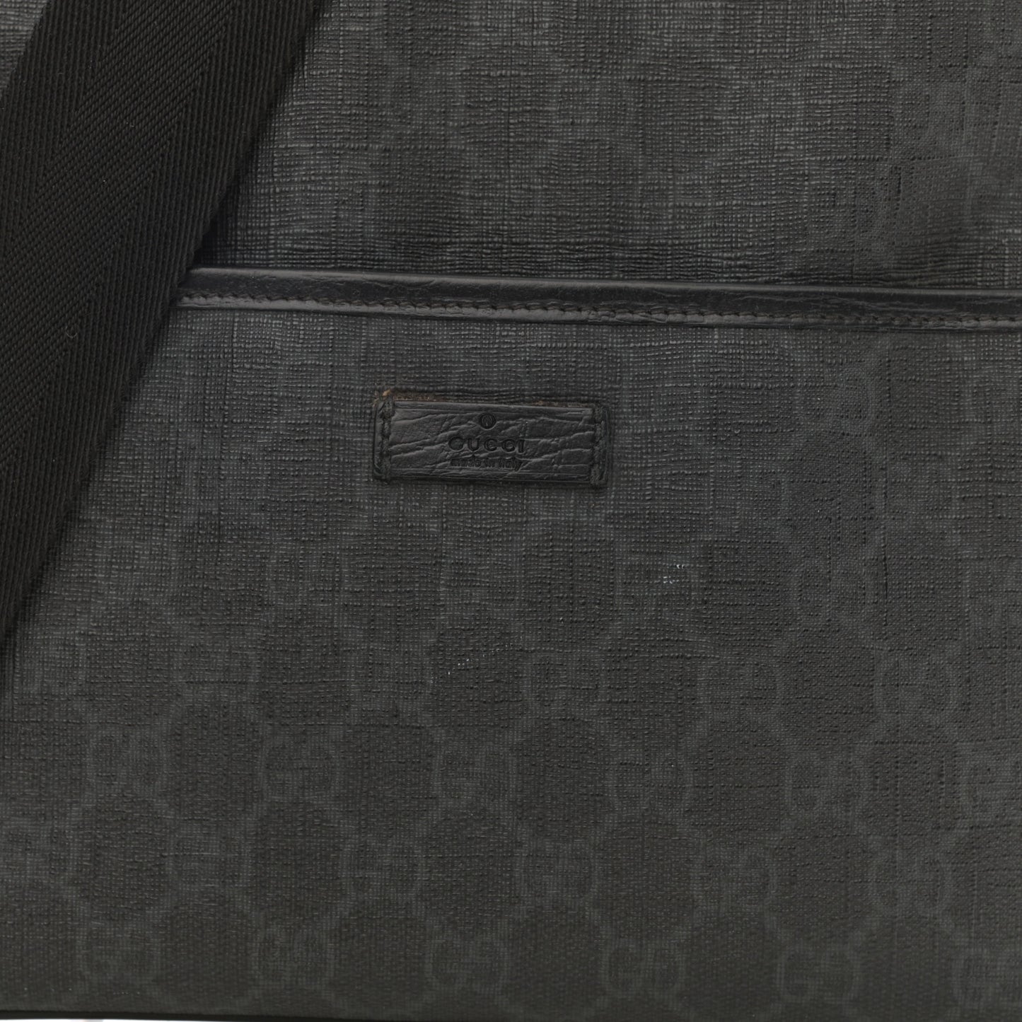 GG Plus Flat Messenger Bag Black Grey