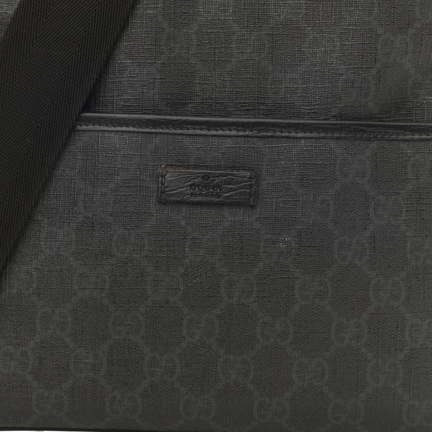 Gucci GG Plus Flat Messenger Bag Black Grey 8 of 10