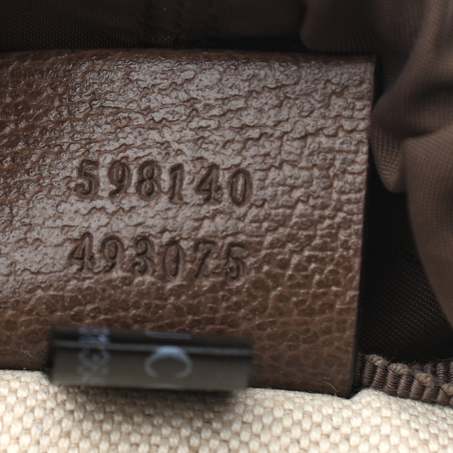 GG Supreme Monogram Medium Ophidia Double Buckle Backpack Brown