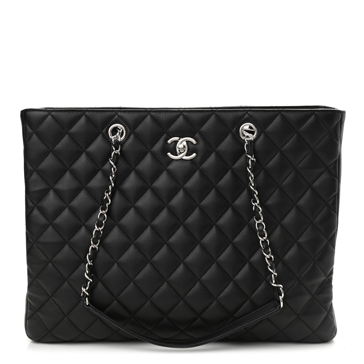 Chanel Calfskin Quilted Large Classic Shopping Tote Black 1 of 11
