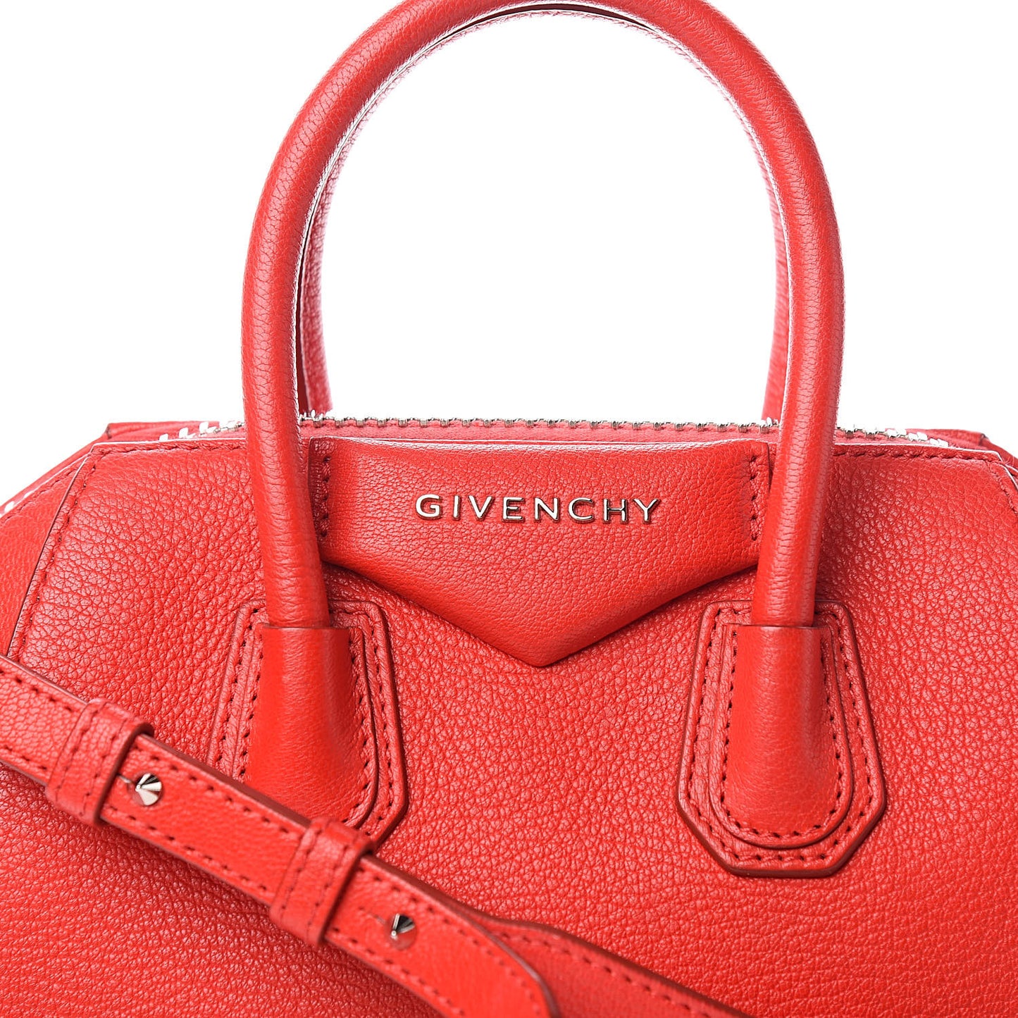 Sugar Goatskin Mini Antigona Medium Red