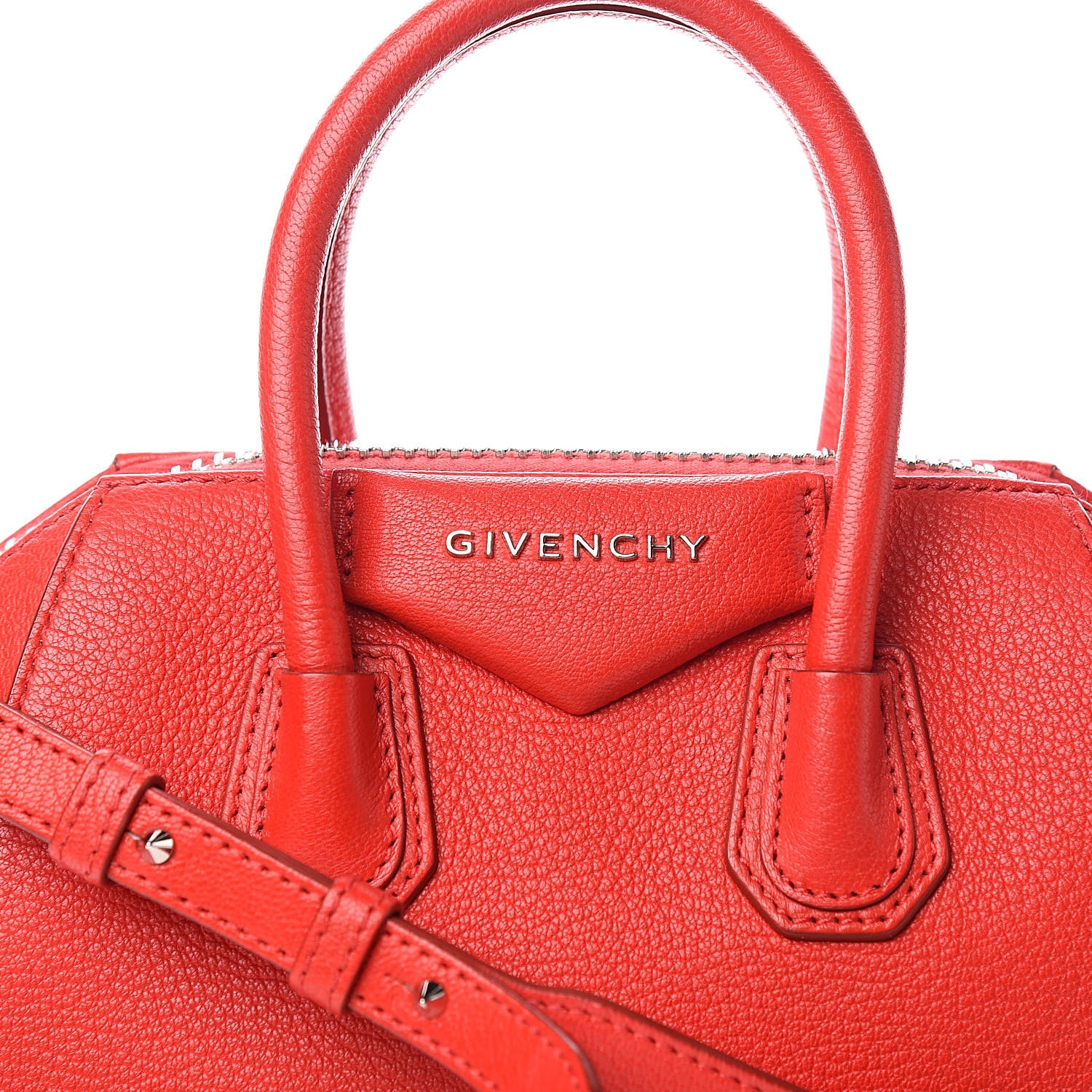 Givenchy Sugar Goatskin Mini Antigona Medium Red 12 of 12