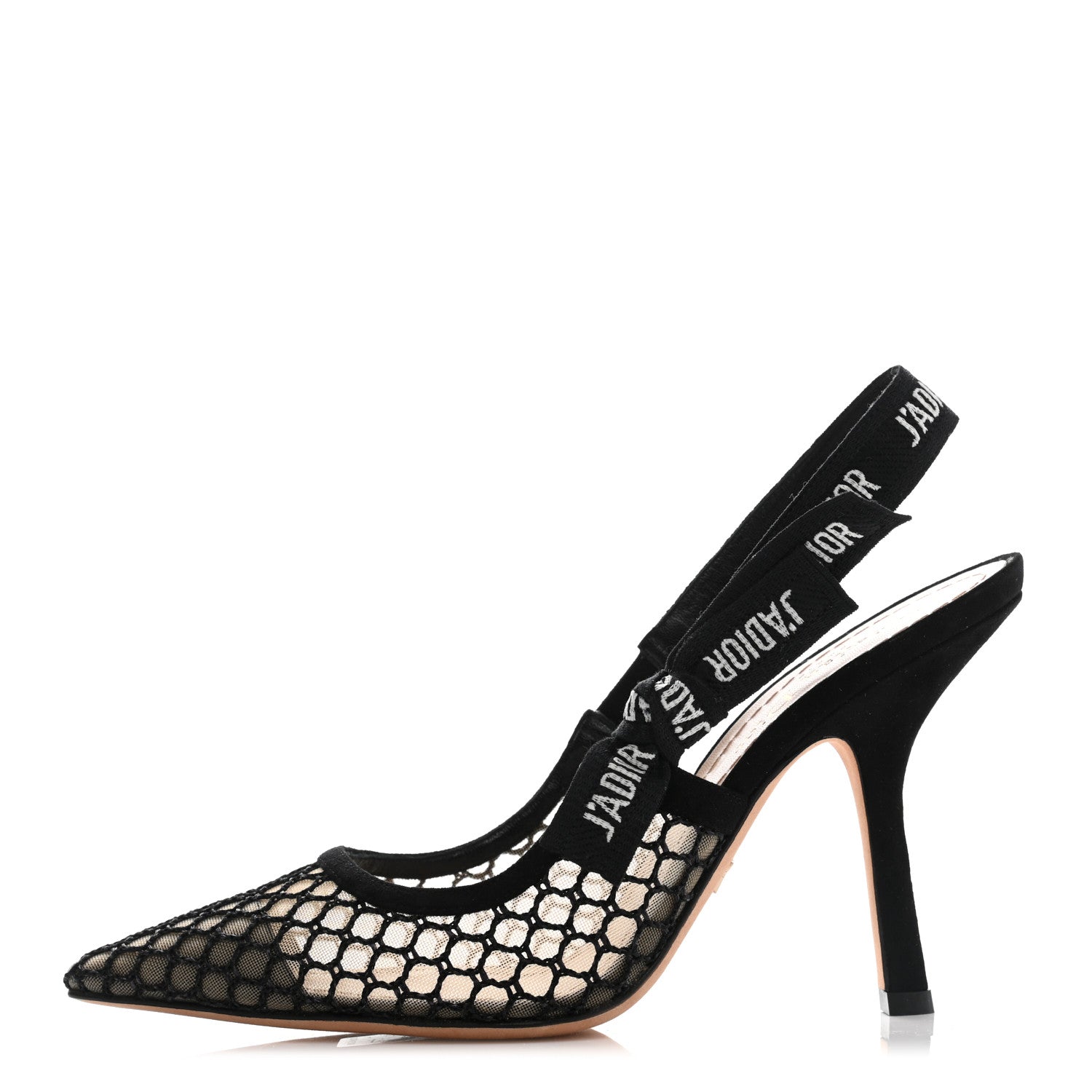 Christian Dior Resille Ribbon J'Adior Slingback 100mm Pumps 38 Black 1 of 8