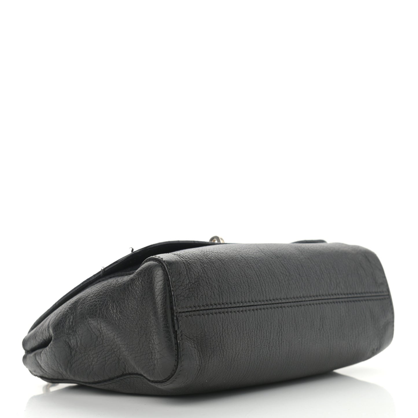 Glossy Goatskin Small Lily Flap Black