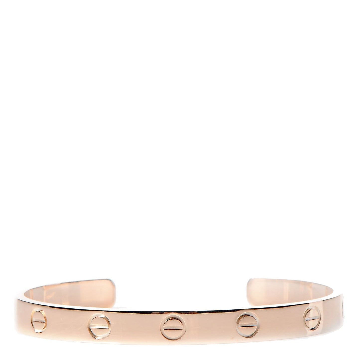 18K Pink Gold LOVE Cuff Bracelet 16