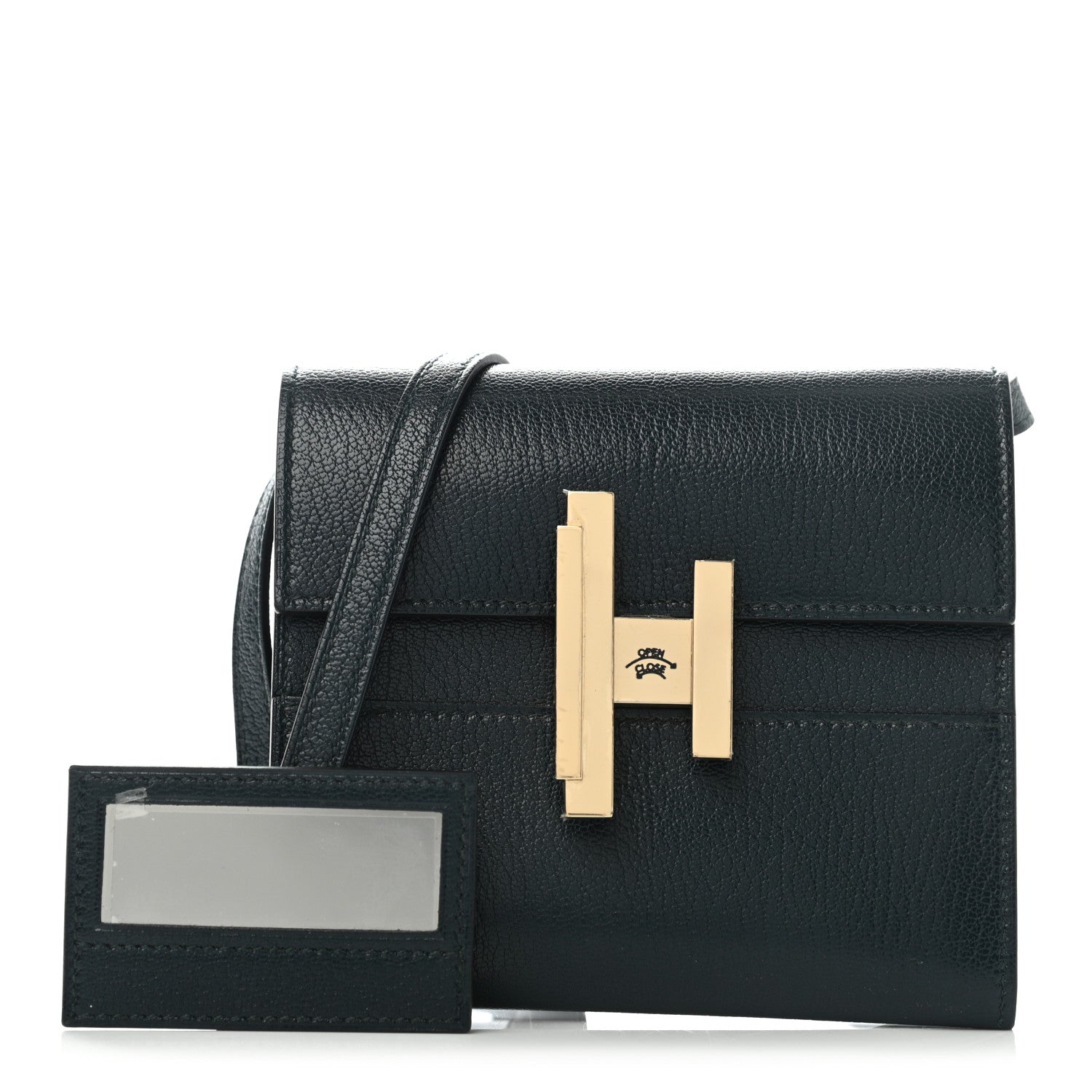 Hermes Chevre Mysore Mini Cinhetic Wallet Vert Cypress 1 of 7