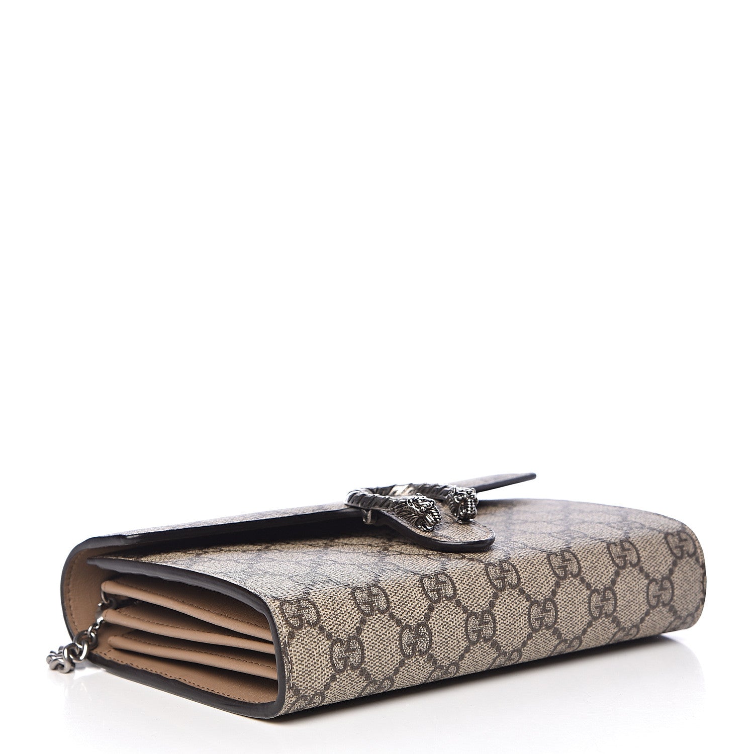 Gucci GG Supreme Monogram Mini Dionysus Chain Wallet Beige Taupe 4 of 11