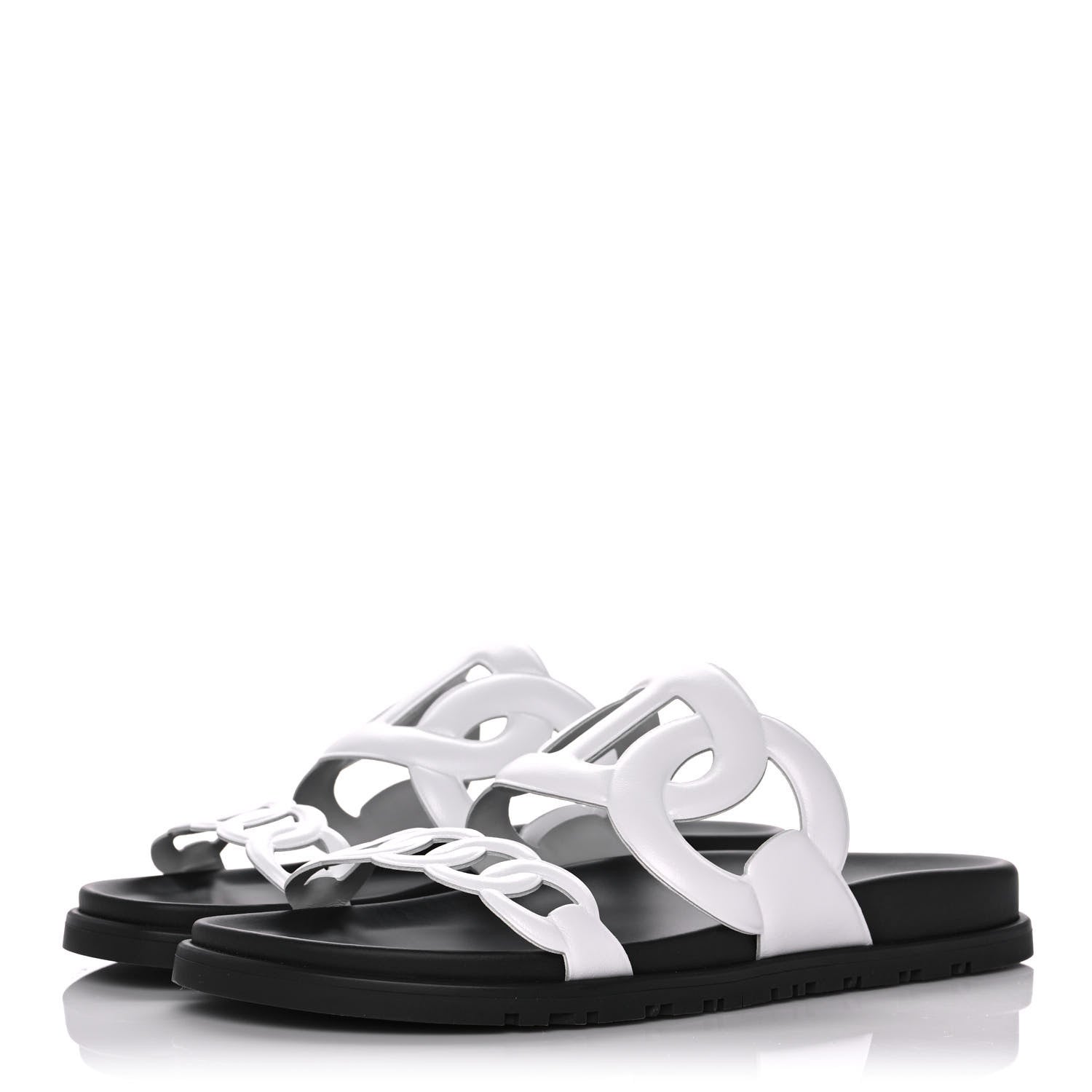 Hermes Nappa Extra Sandals 38.5 White 3 of 9