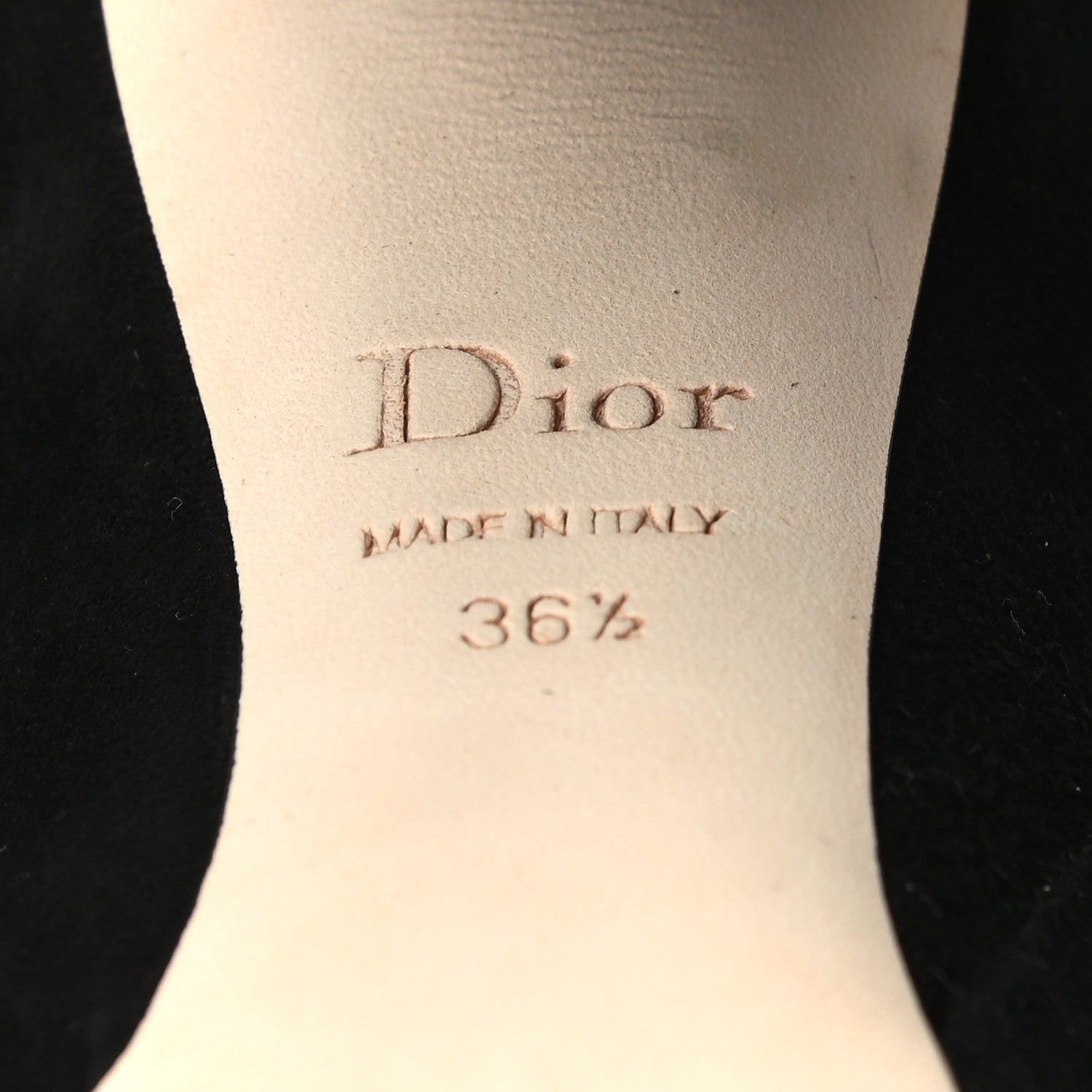 Christian Dior Suede Pleats Thigh High Boots 36.5 Black 7 of 7