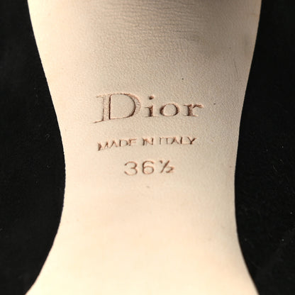 Christian Dior Suede Pleats Thigh High Boots 36.5 Black 7 of 7