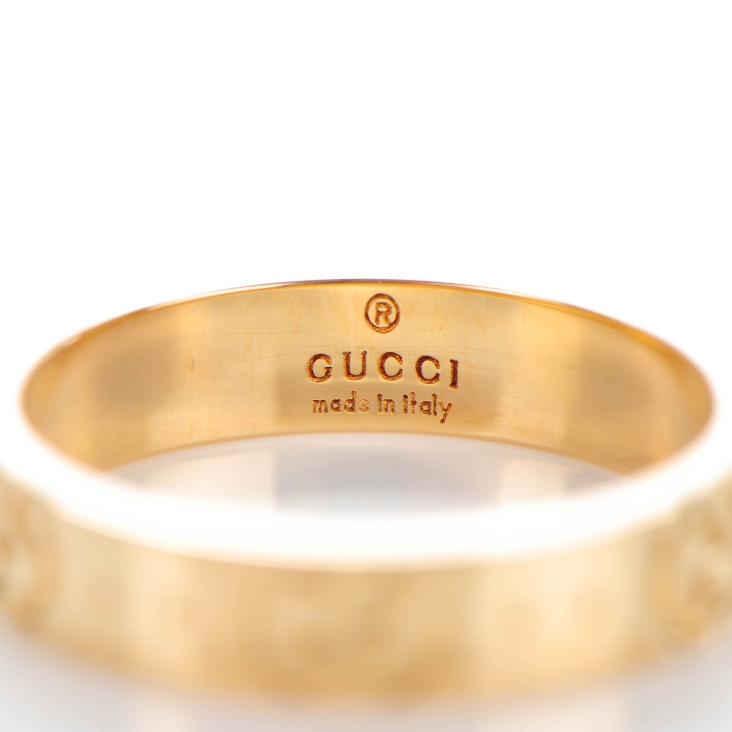 18K Yellow Gold 4mm Icon Thin Band Ring 51 5.75