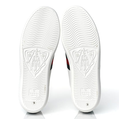 Gucci X DISNEY Calfskin Miro Soft Web Donald Duck Womens Ace Sneakers 38 White New Shamarock 5 of 11