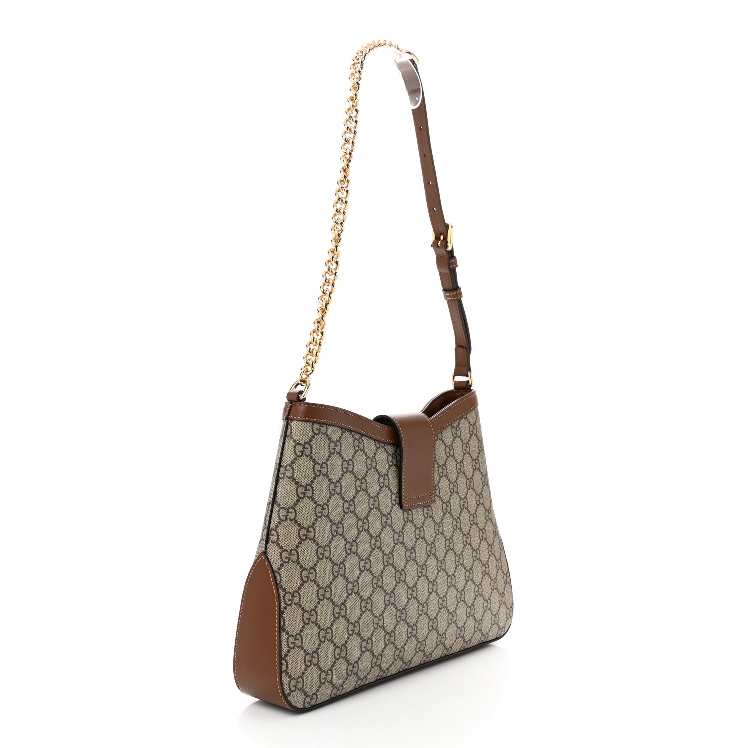 Gucci GG Supreme Monogram Medium Padlock Shoulder Bag Beige Ebony Brown Sugar 3 of 10