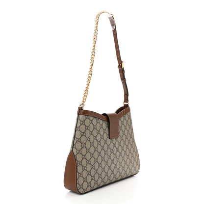 Gucci GG Supreme Monogram Medium Padlock Shoulder Bag Beige Ebony Brown Sugar 3 of 10