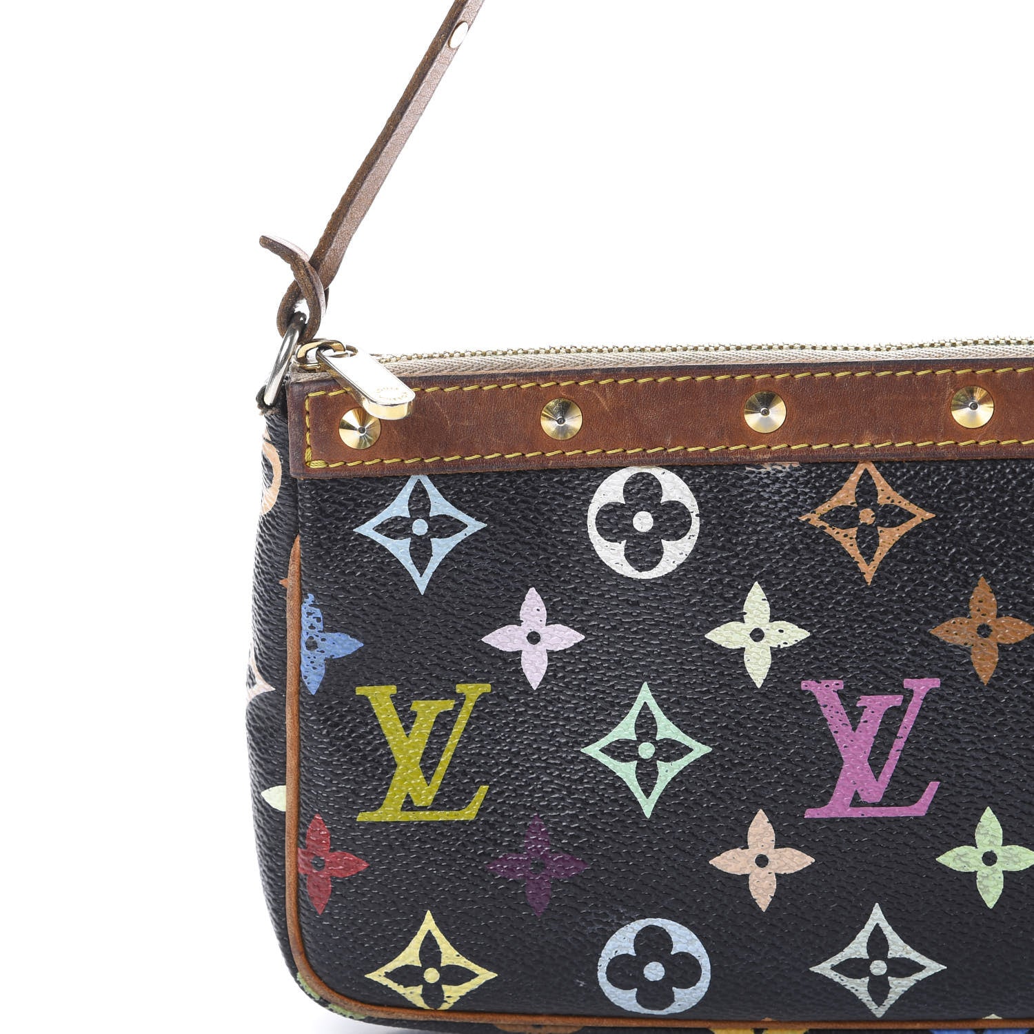 Louis Vuitton Monogram Multicolor Pochette Accessories Black 14 of 14