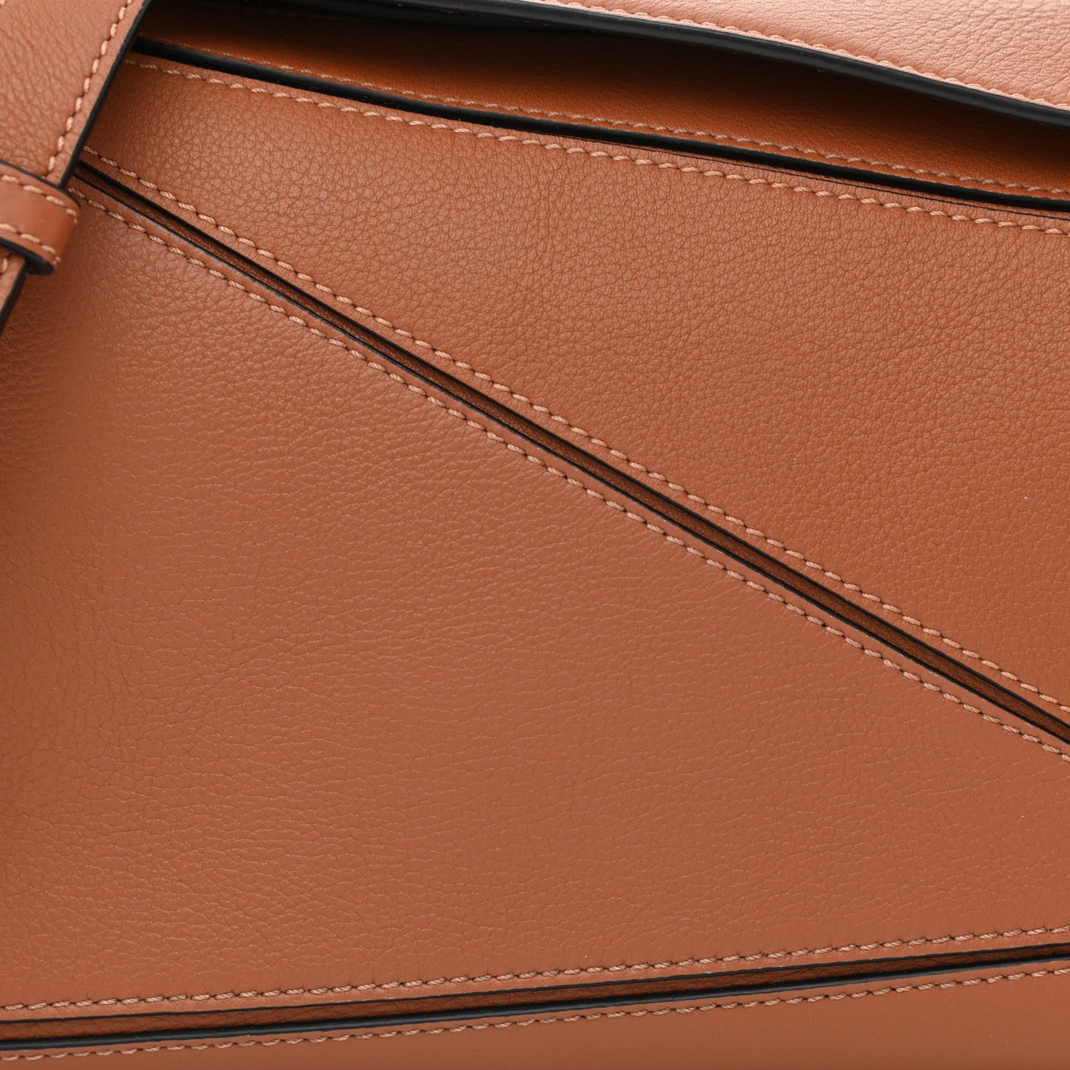 Loewe Grained Calfskin Small Puzzle Bag Tan 7 of 9