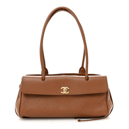 Chanel Grained Calfskin Stitched Urban Essentials Small Shopping Bag Camel 1 of 10