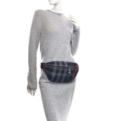 Burberry House Check Sonny Bum Bag Navy Grey 2 of 11
