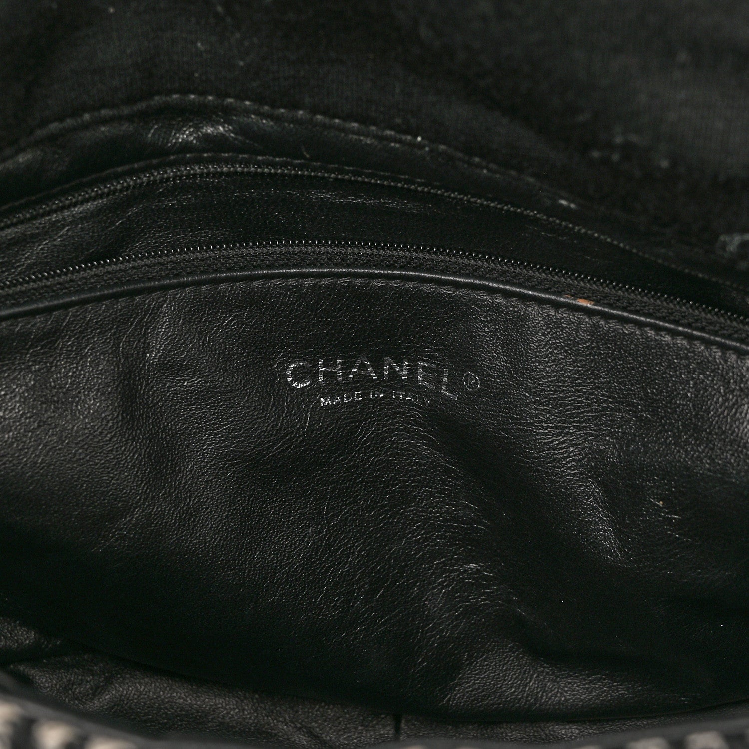 Chanel Tweed Jersey Quilted Medium Flap Black Ecru 5 of 9
