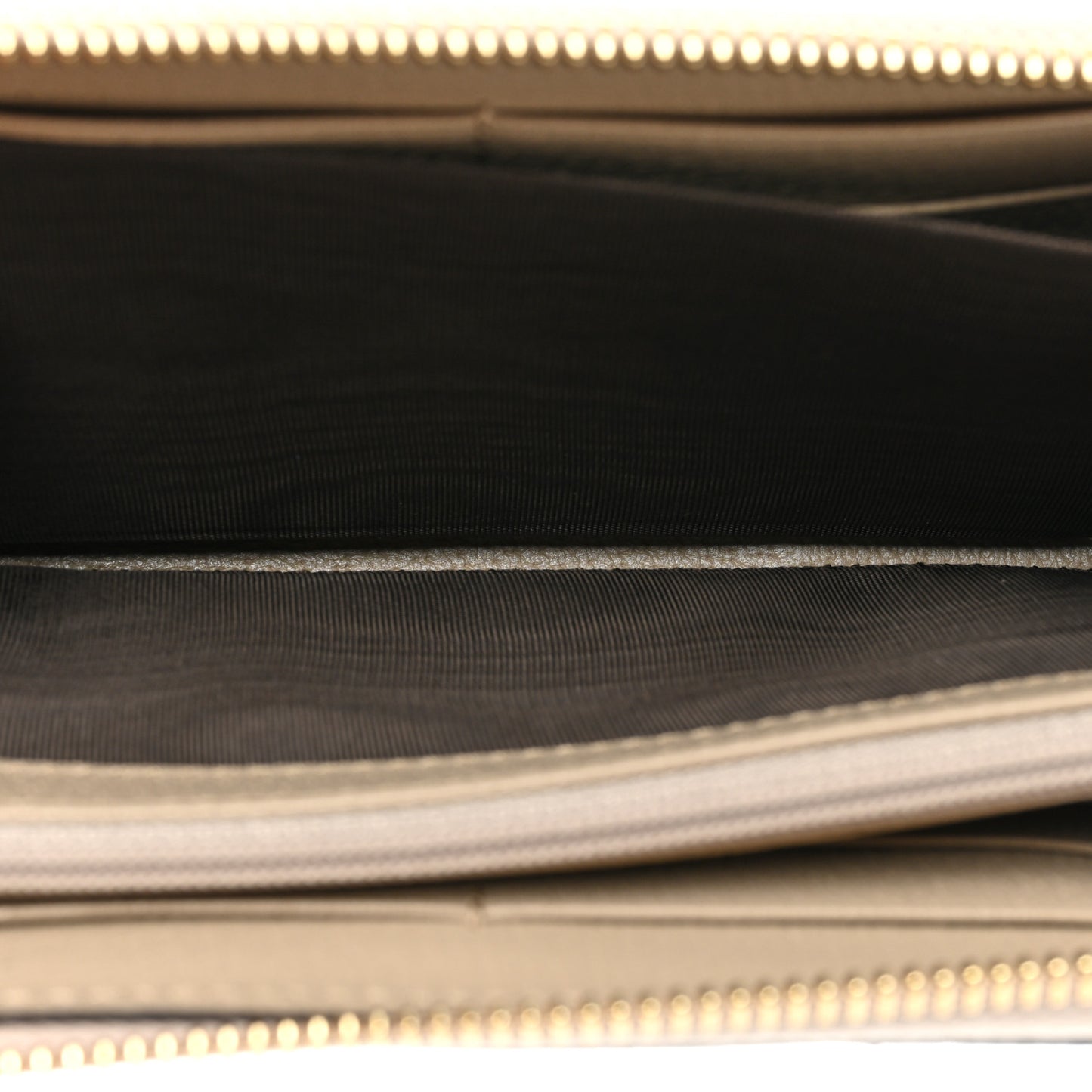 GG Supreme Monogram Textured Dollar Calfskin Web Ophidia Zip Around Wallet Beige Mystic White Oatmeal