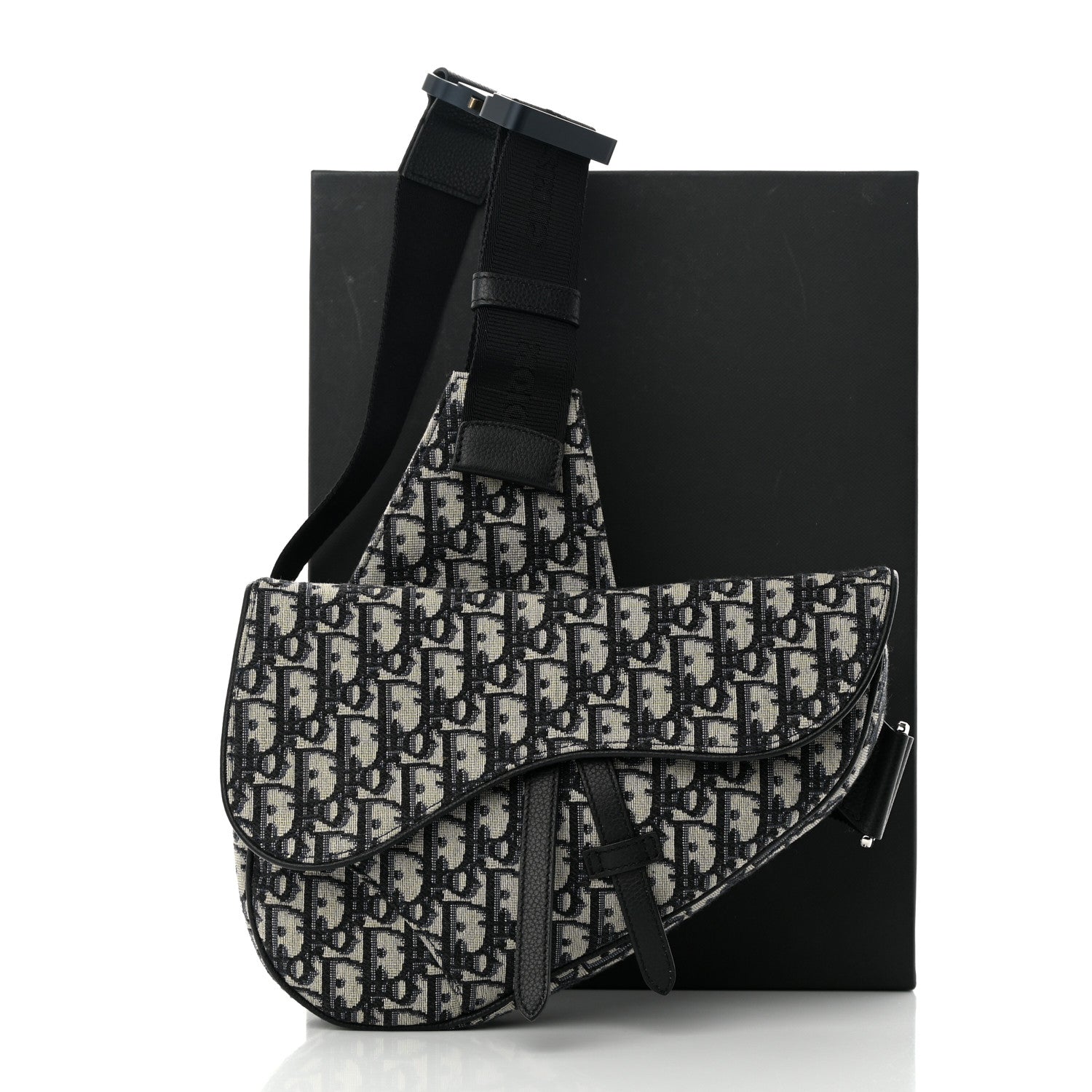 Christian Dior Oblique Mens Saddle Bag Blue 13 of 13