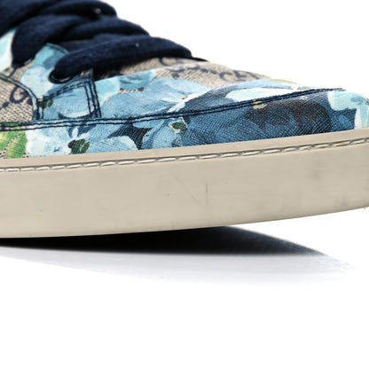 Gucci GG Supreme Monogram Blooms Mens High Top Sneakers 12 Beige Blue 12 of 14