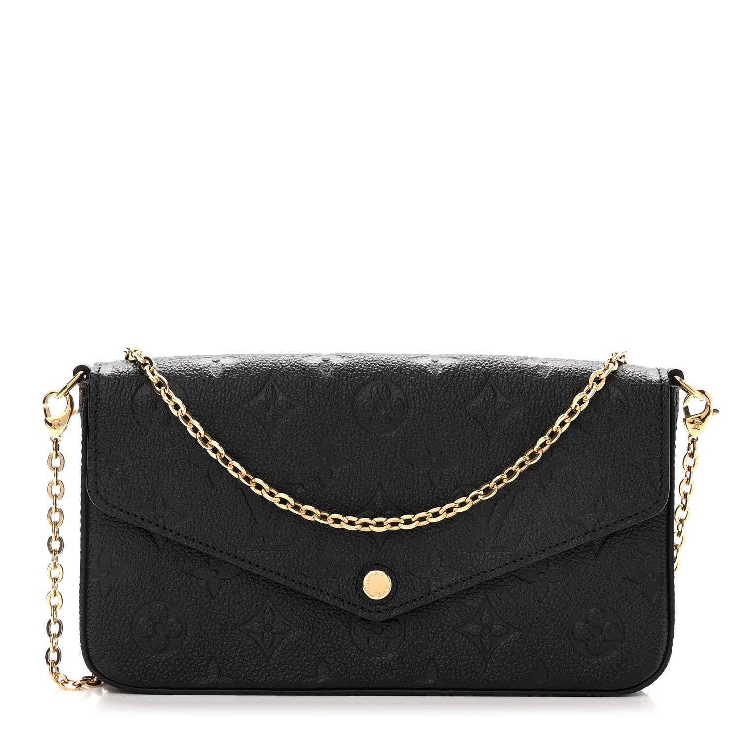 Louis Vuitton Empreinte Pochette Felicie Chain Wallet Black 3 of 9