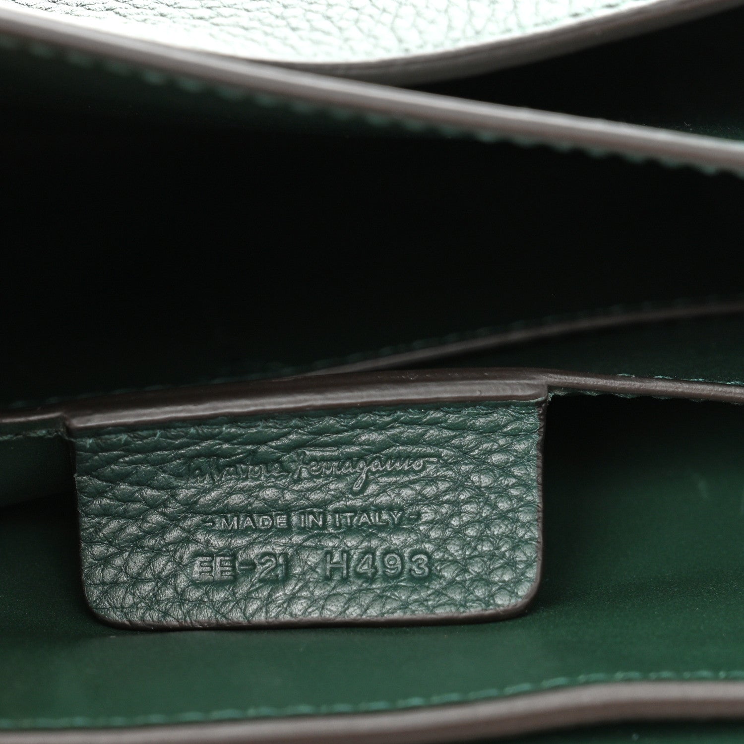 Salvatore Ferragamo Calfskin Margot Top Handle Satchel Dark Green 7 of 10