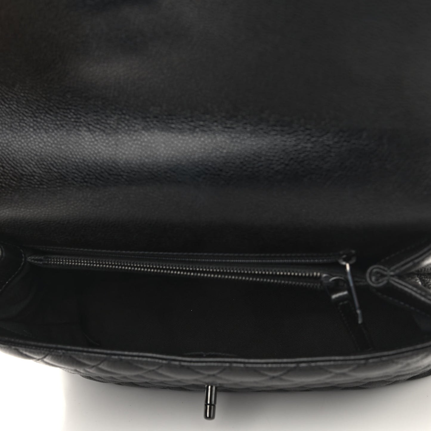 Caviar Quilted Medium Coco Handle Flap So Black