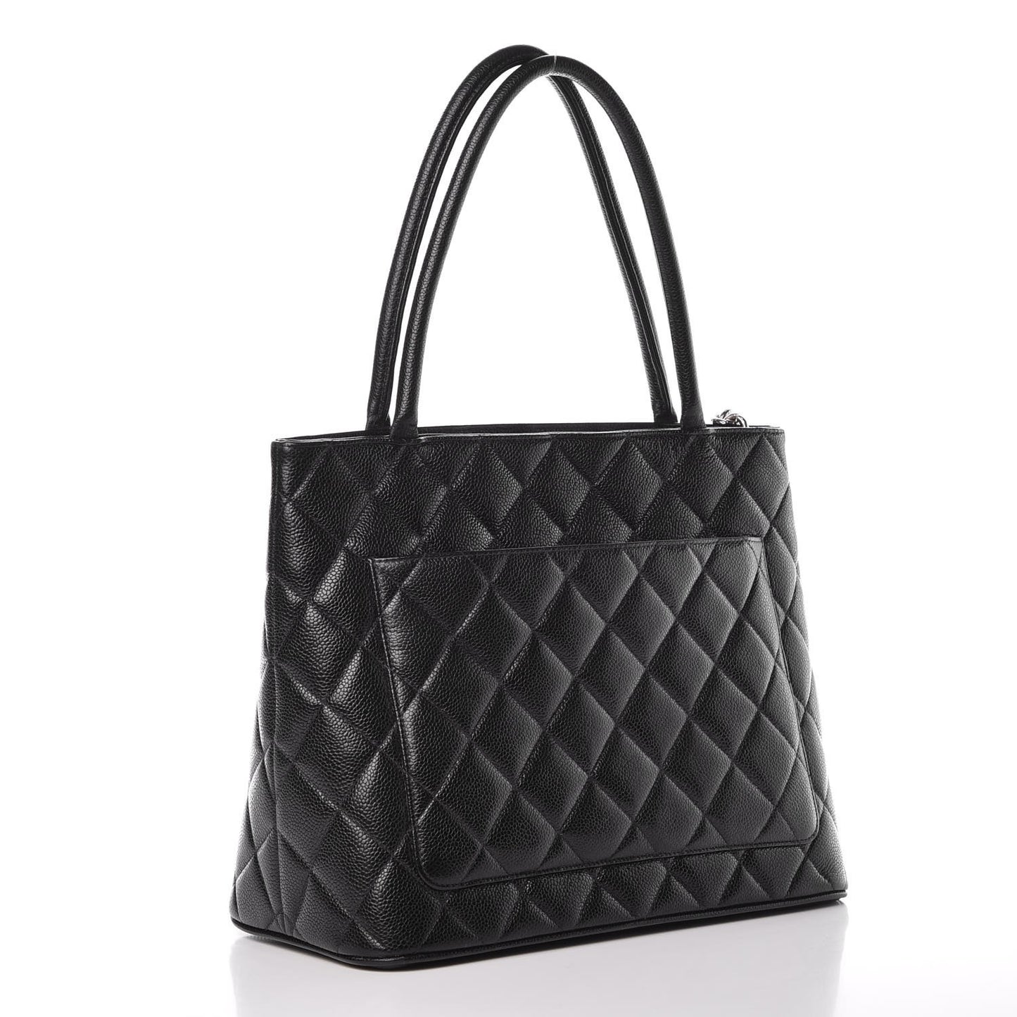 Caviar Quilted Medallion Tote Black