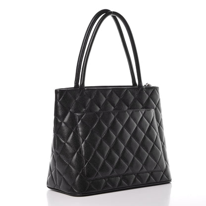 Chanel Caviar Quilted Medallion Tote Black 3 of 15